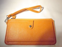 画像1: ストラップ付き長財布　オレンジ　139※