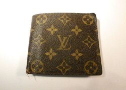 画像1: LOUIS VUITTON モノグラム 二つ折り財布　053