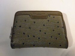 画像1: 二つ折り財布　モスグリーン　201※
