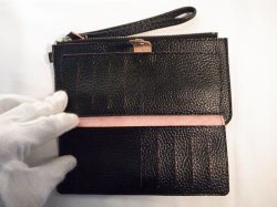 画像5: ストラップ付き長財布　ブラック　226