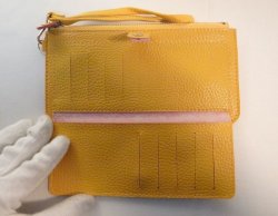 画像4: ストラップ付き長財布　イエロー　222