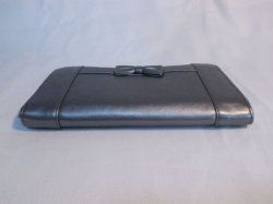 画像3: ラウンドファスナー長財布　メタリックブラック 466　