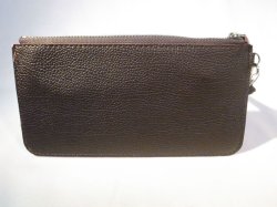 画像2: ストラップ付き長財布　ダークブラウン　415※