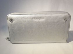 画像1: ラウンドファスナー長財布　シルバー　421※