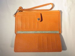 画像4: ストラップ付き長財布　オレンジ　410