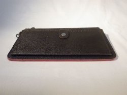 画像3: ストラップ付き長財布　ダークブラウン　415※