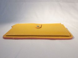 画像3: ストラップ付き長財布　イエロー　406