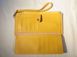 画像4: ストラップ付き長財布　イエロー　408