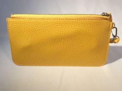 画像2: ストラップ付き長財布　イエロー　408