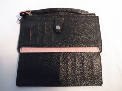 画像4: ストラップ付き長財布　ブラック　522