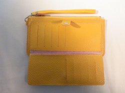 画像4: ストラップ付き長財布　イエロー　524