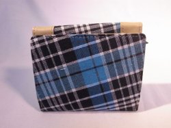 画像2: 二つ折り財布　ブルーチェック　550
