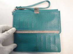 画像4: ストラップ付き長財布　ターコイズブルー　228
