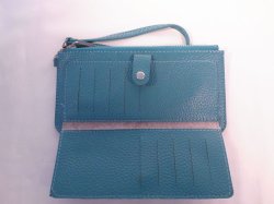 画像4: ストラップ付き長財布　ターコイズブルー　557