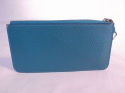 画像2: ストラップ付き長財布　ターコイズブルー　557