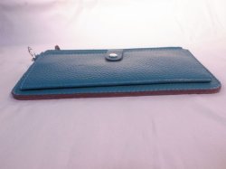 画像3: ストラップ付き長財布　ターコイズブルー　563