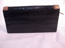 画像2: 長財布　バイカラー　ブラック×ベージュ　586 