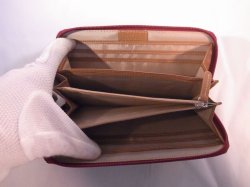 画像4: ラウンドファスナー長財布　パイソン柄　ボルドー　576