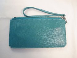 画像2: ストラップ付き長財布　ターコイズブルー　116