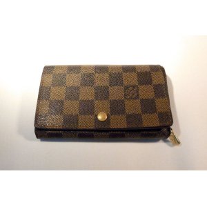 画像: LOUIS VUITTON ダミエ 二つ折り財布　016