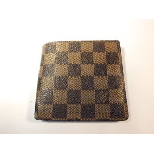 画像: LOUIS VUITTON ダミエ 二つ折り財布　074