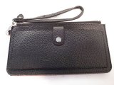 画像: ストラップ付き長財布　ブラック　170