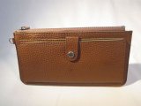 画像: ストラップ付き長財布　キャメル　418