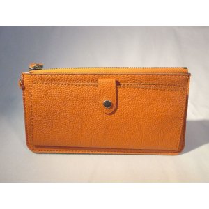 画像: ストラップ付き長財布　オレンジ　410