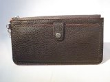画像: ストラップ付き長財布　ダークブラウン　415※