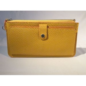 画像: ストラップ付き長財布　イエロー　388