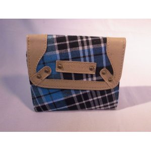 画像: 二つ折り財布　ブルーチェック　550